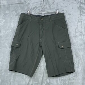 Kuhl  Cargo Nylon Shorts Men's‎ 34 Olive Green Outdoor Hiking Trail Stretch